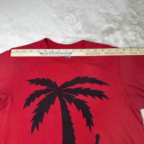 BLVD Supply T-Shirt Men's Sz S 100% Cotton Short Sleeves Palm Tree Graphic Red - Picture 5 of 9